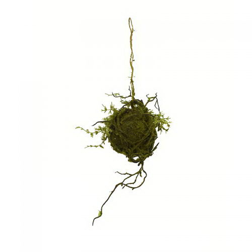 Hanging ball with artificial Fern and branches