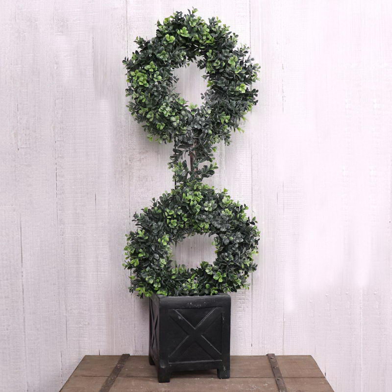 Double Melia Wreath in Wooden Case